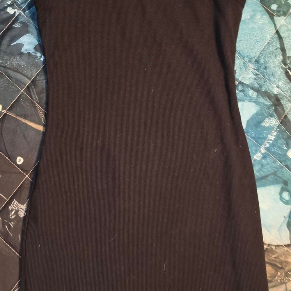 Forever 21 Black Ribbed Knit Mini Dress Small Sleeveless Bodycon Casual